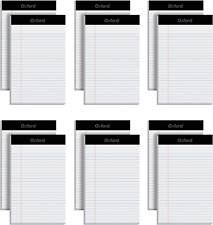 5 X 8 Legal Pads 12 Pack Narrow Ruled White Paper 50 Sheets Per Writing Pad