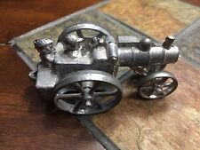 Kansas Toy Novelty Co. 1930s Vintage Silver Steam Engine Tractor