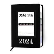 2024 Diary Daily Planner Weekly And Monthly Planner January 2024 - Black