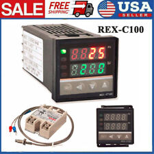 Rex-c100 Digital Pid Temperature Controller Kit K Thermocouplemax.40a O1g3