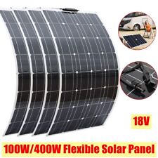 100w 400w Watt Flexible Solar Panel 12v Mono Home Boat Rv Roof Camping Off-grid