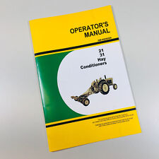 Operators Owners Manual For John Deere 21 31 Hay Conditioner Book