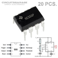 20 X Ti Ne555 555 Timer Ic Integrated Circuit Chip Dip-8 Sa555 Se555 Se555c Usa
