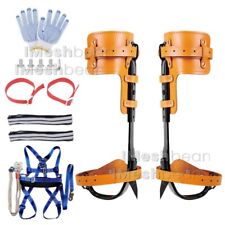 Tree Climbing Spikes Climbing Spurs Steel Adjustable Height W Security Harness