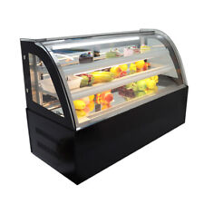 35.4w Countertop Refrigerated Case Display Showcase Rear Door With Humidifier