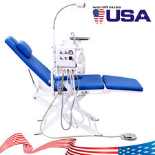 Portable Mobile Folding Dental Examination Chair Adjusted Led Turbine Unit