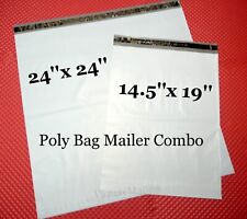 7 Poly Bag Mailer Combo 14.5x19 24x24 Large Self-sealing Shipping Bags