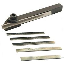 Mini Parting Tool Cut Off Holder With 6pcs Hss Blades For Mini Lathes 8mm Shank