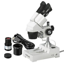 Amscope Se303-pz-e2 10x-20x-30x-60x Sharp Stereo Microscope 2mp Usb Camera