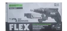 Flex Drywall Screw Gun With Magazine Attachment 24v Tool Only New In Box