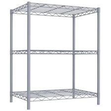 Purpose Free-standing Heavy Duty Shelf Metal Organizer Wire Rack Grey