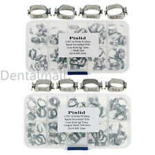 20 Sets Dental Orthodontic Bands Conv Roth 022 1st Molar Tube Sheath Hookcleat