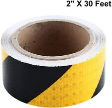 30 Ft Safety Caution Warning Stripe Tape Reflective Hazard Tape 2 Yellow Black