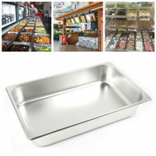 6 Pack Stainless Steel Steam Prep Table Deep Food Pan Commercial Catering Buffet