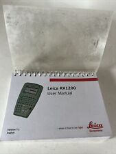 Leica Rx1200 Data Collector User Manual For Surveying