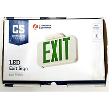 Lithonia Lighting Green Led Emergency Exit Sign 120 Volt Battery Backup