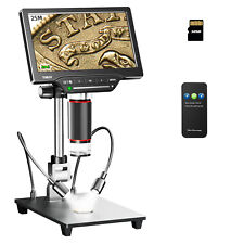 Tomlov Hdmi Digital Microscope Camera Video 1200x Coin Magnifier Soldering Scope