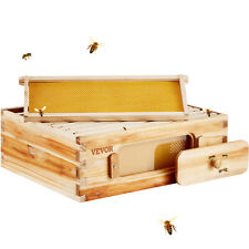 Vevor Bee Hive Langstroth Medium Beehive Kit 10 Frames Acrylic Bee Windows