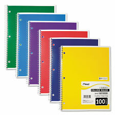 Mead Spiral Bound Notebook Perforated College Rule 11 X 8 12 White 100 Sheets