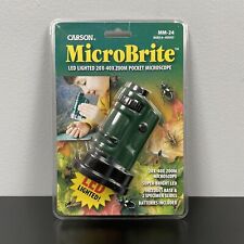Carson Microbrite Led Lighted 20x-40x Zoom Pocket Microscope Mm-24 2007 New