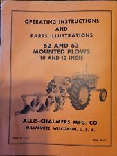 Allis Chalmers 62 And 63 Mounted Plows 10 12