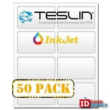 Teslin Synthetic Paper - 8.5 X 11 Perforated 8-up Inkjet Sheet Pack Of 50