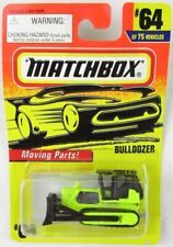 New Nip Matchbox Bulldozer 64 Diecast Moving Parts Neon Chartreuse 1996