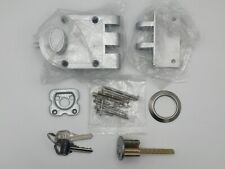 New Dead Bolt Lock Home High Security Jimmy Proof Silver With Flat Strike 2 Keys