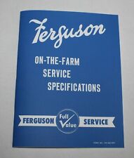 Ferguson To-35 F-40 Service Shop Manual Gray Green 1954 1955 Etc. Massey