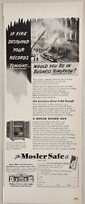 1950 Print Ad Mosler Safe Co. Firetrucks Fight Business Fire New Yorkny