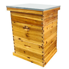 Langstroth 30 Frames Wooden Beehive Box Kit With Waxed Boxes 2 Deep And 1 Medium
