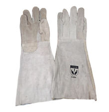 17 Inch Industrial Welding Gloves Heat Resistant Cow Split Leather Bbq Gloves