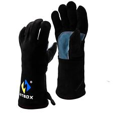 16 Inch Welding Gloves Heat Fire Resistant Grill Leather Work Glove