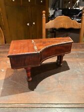 A Very Nice Antique Piano Form Fine Mahogany Jewelry Casket