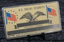 Metal Us Social Security Id Card Blank 080chr