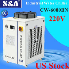 Usa 220v Sa Cw-6000bn Industrial Water Chiller For 22kw Cnc Spindle Cooling