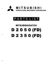 2050 2350 Tractor Service Parts List Manual Fits Mitsubishi Satoh D2050 D2350 Fd