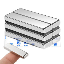 Strong Magnets 6 Pack Rare Earth Magnets Bar With Double-sided Adhesive Magnets