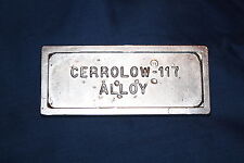 Cerrolow 117 Low Temperature Alloy - 12 Lb. Ingot