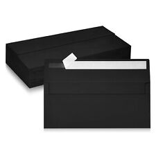 50 Pack 10 Business Envelopes Black Standard Envelopes Self Seal Letter Si...