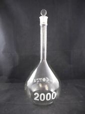 Chemglass Glass 2000ml 2l Class A Volumetric Flask Stopper 27 Cg-1600-10 1pack