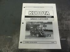 Kubota Gc60f Grass Catcher Operators Manual  76700-58002