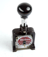 Vintage Bates Ink Stamp Numbering System Machine 6 Wheel Style E Needs Ink