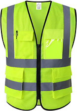 Mesh Safety Vest High Visibility Reflective Vest With Pocke