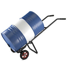 Drum Hand Truck Steel Dolly Drum Cart 1200lbs Capacity W 2 Rubber Wheels