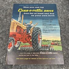 1960s J. I. Case Tractor Fold-out Brochure Now You Can Try Case-o-matic Drive