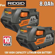 2pack For Ridgid R840087 8.0ah Lithium Battery Rigid 18volt R840085 Power Tools