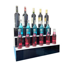 Led Lighted Liquor Bottle Display Shelf 24 Inch Led Bar Shelves 3 Step Lighted