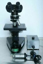 Leitz Wetzler Laborlux Binocular Microscope 10x 40x Objectives Light Source
