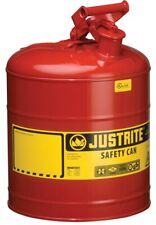New Justrite 7150100 Usa Made 5 Gallon Steel Type 1 Safety Gas Fuel Can 6335756